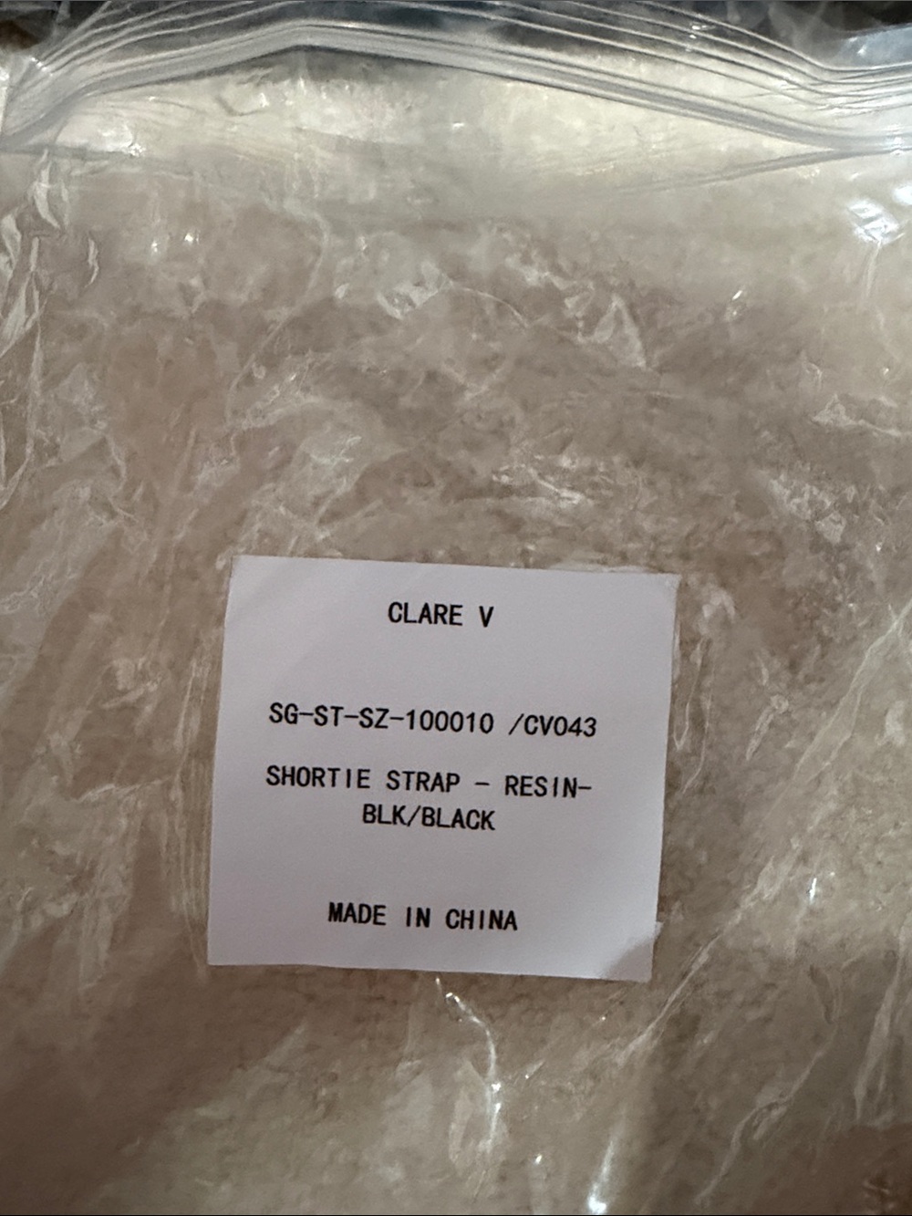 Clare V Shortie Strap Black Resin Brand new! *TRADE* - Picture 4 of 4